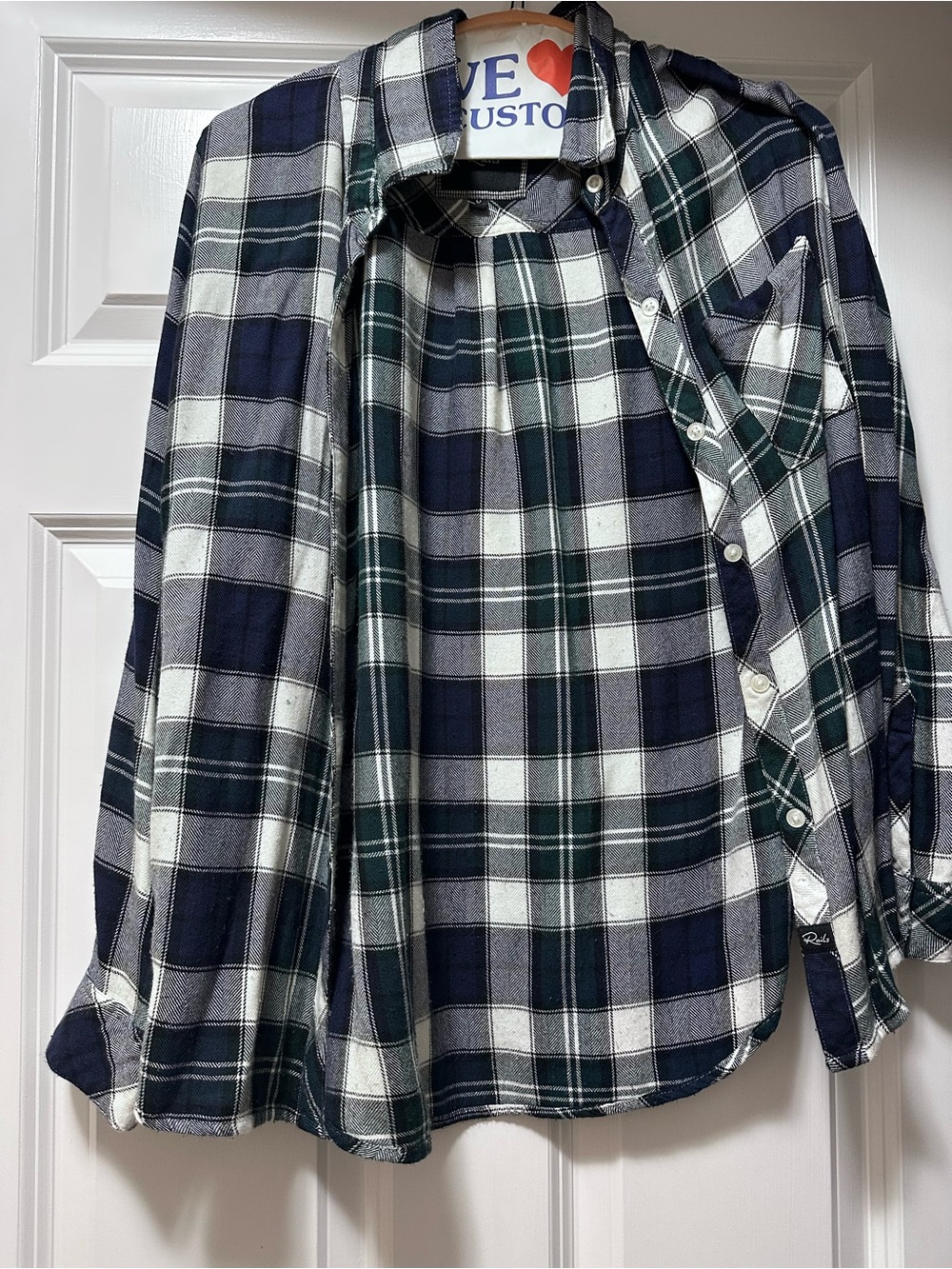 Rails Plaid Flannel Shirt - Black, White & Dark Green